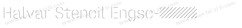 Halvar Stencil Engsc字体转换